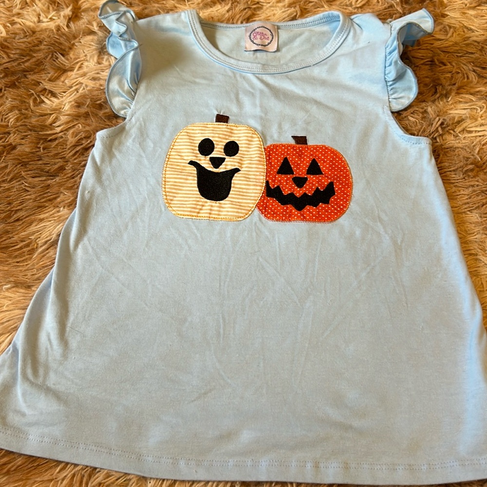 7/8 Girls Pumpkin Shirt